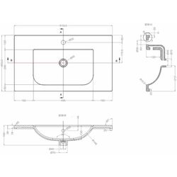 Dulap sub lavoar Bayro Positano 800 Thumb