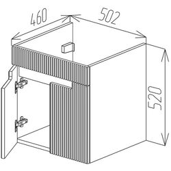 Dulap sub lavoar Bayro Positano Duo 500 Thumb
