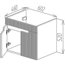 Dulap sub lavoar Bayro Positano Duo 600 Thumb