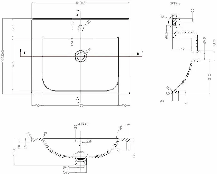 Dulap sub lavoar Bayro Positano Duo 600