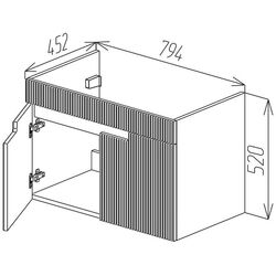 Dulap sub lavoar Bayro Positano Duo 800 Thumb