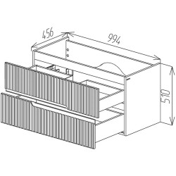 Шкаф под умывальник Bayro Santos 1000 (Light Grey) Thumb
