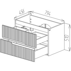 Dulap sub lavoar Bayro Santos 800 (White) Thumb
