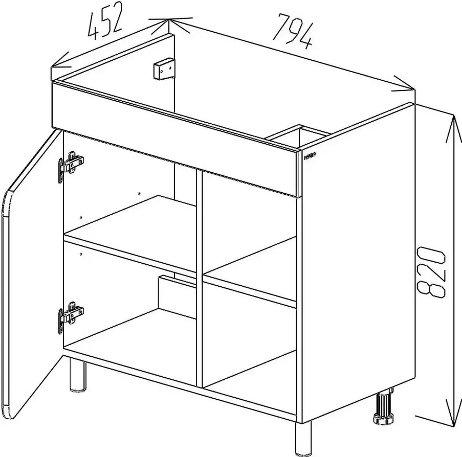 Шкаф под умывальник Bayro Soho 800 (White)