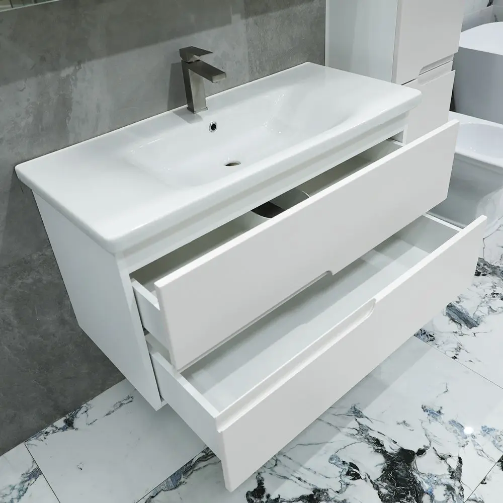 Dulap sub lavoar Bayro Sorento Soft 1000 (White Matte)