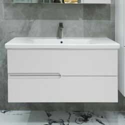 Dulap sub lavoar Bayro Sorento Soft 1000 (White Matte)