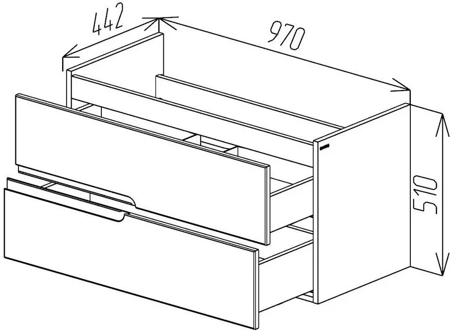 Dulap sub lavoar Bayro Sorento Soft 1000 (White Matte)