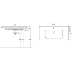 Dulap sub lavoar Bayro Sorento Soft 1000 (White Matte) Thumb