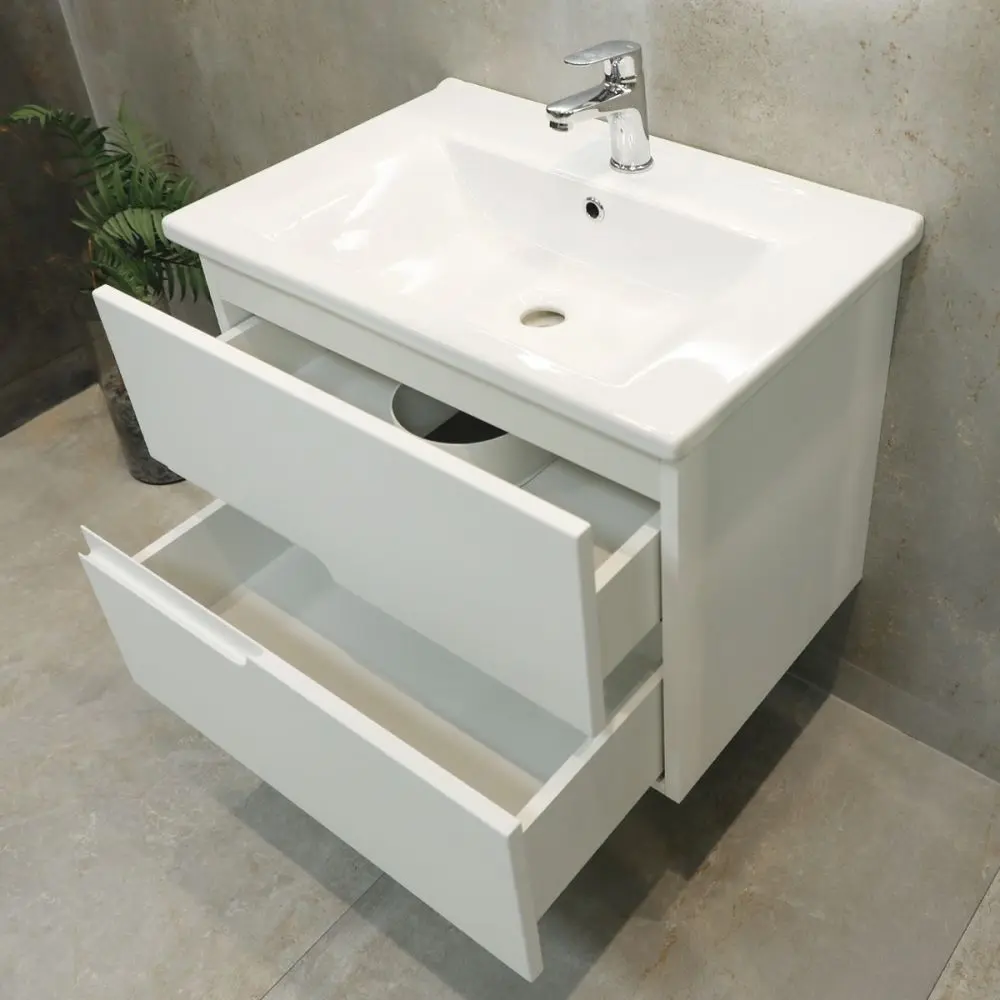 Dulap sub lavoar Bayro Sorento Soft 650 (White Matte)