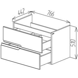 Dulap sub lavoar Bayro Sorento Soft 800 (White Matte) Thumb