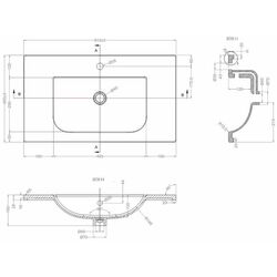 Шкаф под умывальник Bayro Studio Duo 800 (White Matte) Thumb