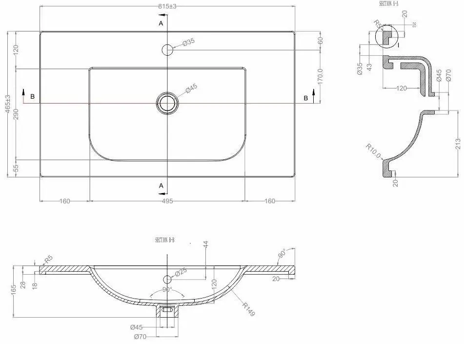 Шкаф под умывальник Bayro Studio Duo 800 (White Matte)