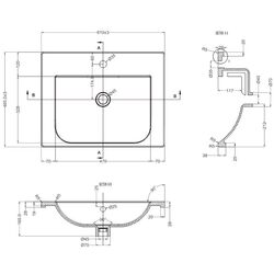 Dulap sub lavoar Bayro Studio Duo Argo 600 (White Matte) Thumb