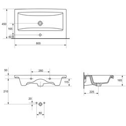 Dulap sub lavoar Bayro Trend Como 800 (White Matte) Thumb