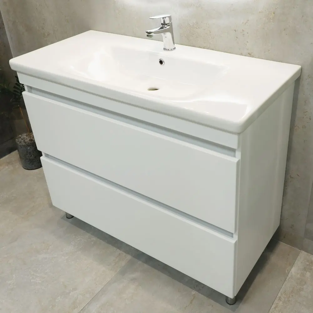 Dulap sub lavoar Bayro Trend Soft 1000 (White Matte)