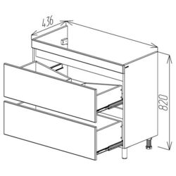 Dulap sub lavoar Bayro Trend Soft 1000 (White Matte) Thumb