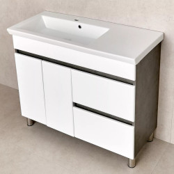 Dulap sub lavoar Bayro Urbano Pro 1000 (White/Chicago Dark Concrete) Thumb