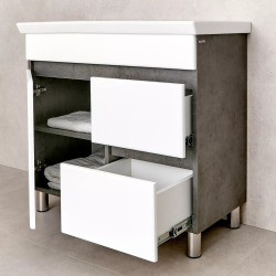 Dulap sub lavoar Bayro Urbano Pro 850 (White/Chicago Dark Concrete) Thumb