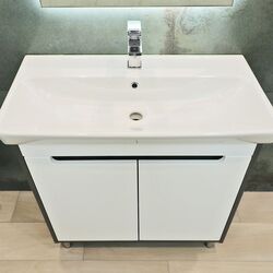 Dulap sub lavoar Bayro Venus Neon 800 (Chicago Dark Concrete/White) Thumb