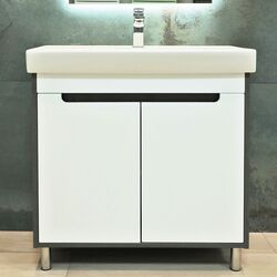 Dulap sub lavoar Bayro Venus Neon 800 (Chicago Dark Concrete/White)