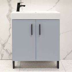 Dulap sub lavoar Bayro Vision 650 (Grey Matte)