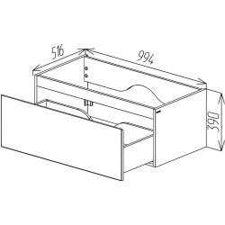 Шкаф под умывальник Bayro Wings 1000 (White) Thumb