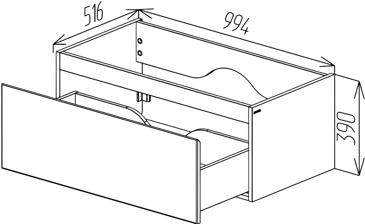 Шкаф под умывальник Bayro Wings 1000 (White)