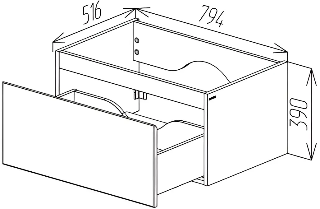 Шкаф под умывальник Bayro Wings 800 (White)