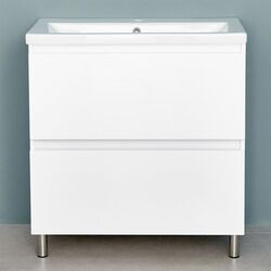 Dulap sub lavoar cu picioare Bayro Trend Como 800 (White Matte)