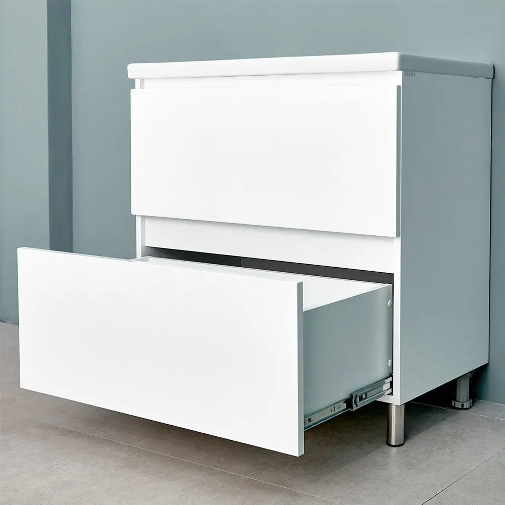 Шкаф под умывальник на ножках Bayro Trend Como 800 (White Matte)