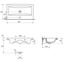 Шкаф под умывальник на ножках Bayro Trend Como 800 (White Matte) Thumb