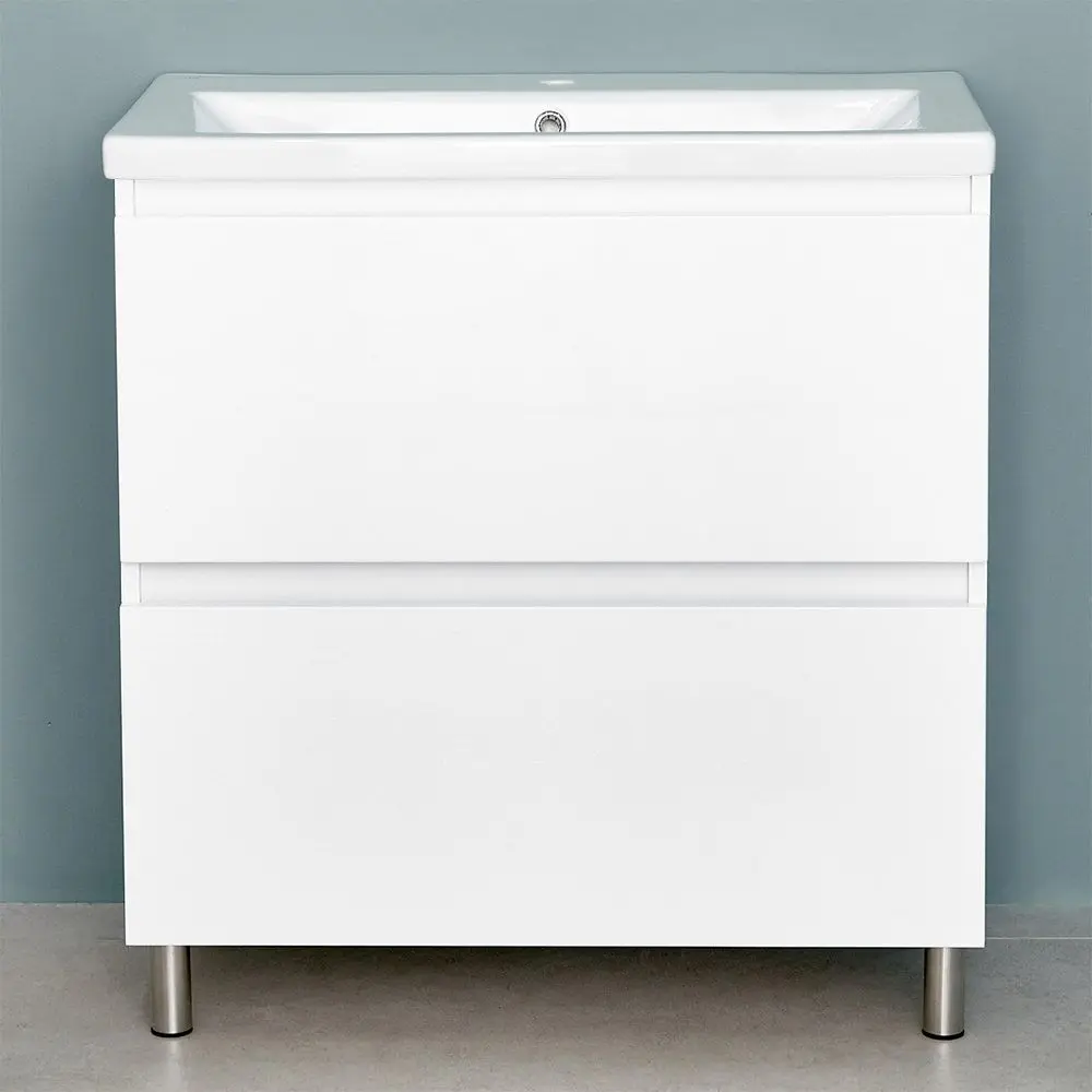 Шкаф под умывальник на ножках Bayro Trend Como 800 (White Matte)