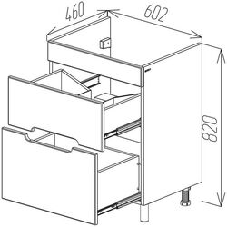 Dulap sub lavoar de podea Bayro Etna Argo 600 Thumb
