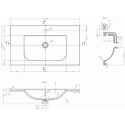 Dulap sub lavoar de podea Bayro Etna Duo Argo 800 Thumb