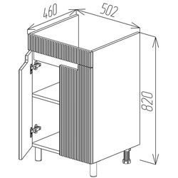 Dulap sub lavoar de podea Bayro Positano Duo Argo 500 Thumb