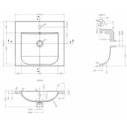 Dulap sub lavoar de podea Bayro Positano Duo Argo 500 Thumb