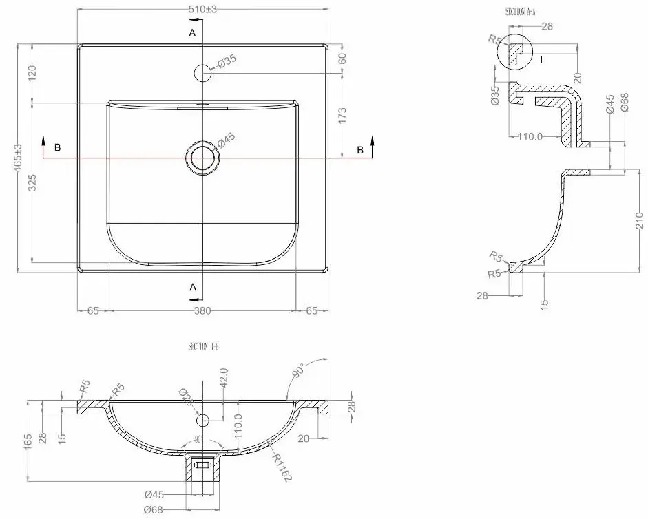 Dulap sub lavoar de podea Bayro Positano Duo Argo 500