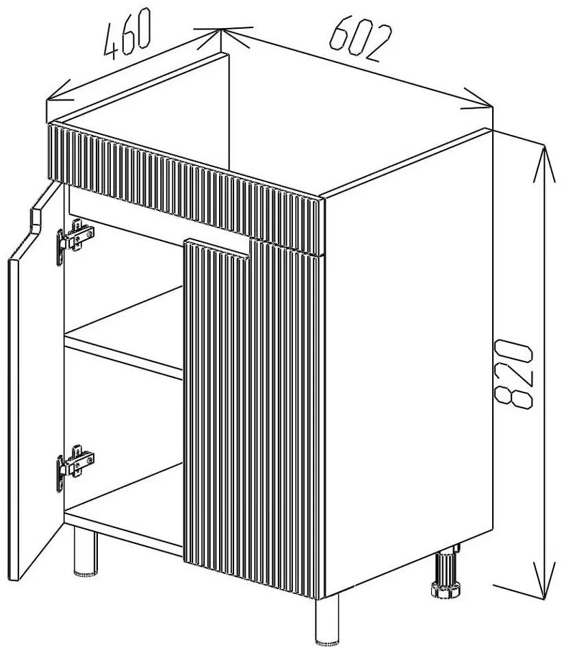 Dulap sub lavoar de podea Bayro Positano Duo Argo 600