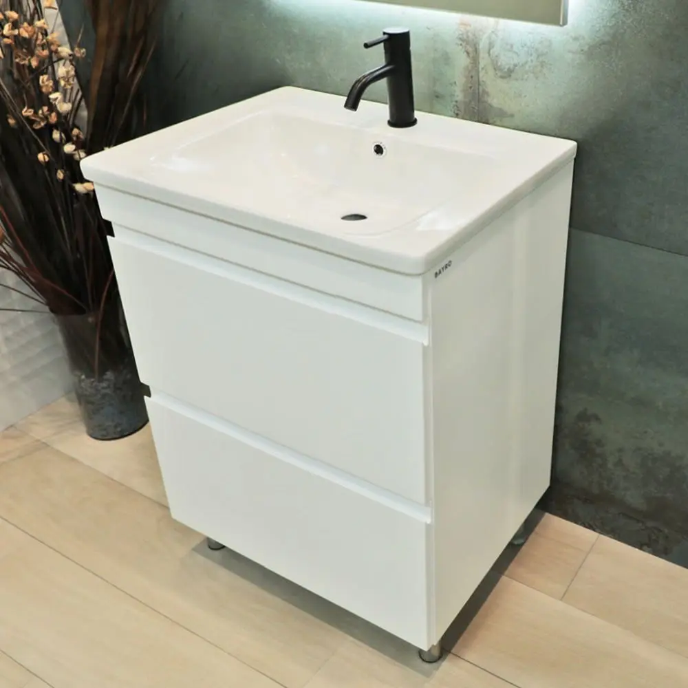 Шкаф под умывальник напольный Bayro Studio Argo 600 (White Matte)