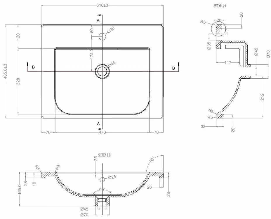 Шкаф под умывальник напольный Bayro Studio Argo 600 (White Matte)