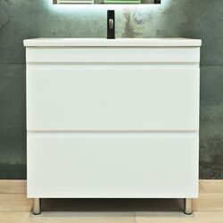 Dulap sub lavoar de podea Bayro Studio Argo 800 (White Matte)