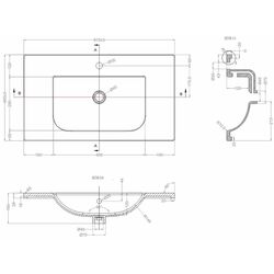 Dulap sub lavoar de podea Bayro Studio Argo 800 (White Matte) Thumb