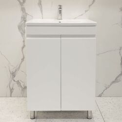 Dulap sub lavoar de podea Bayro Studio Duo Argo 500 (White Matte)