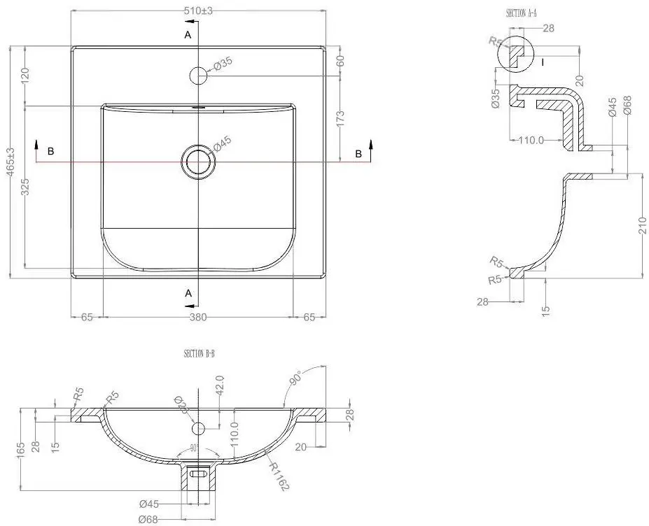 Dulap sub lavoar de podea Bayro Studio Duo Argo 500 (White Matte)