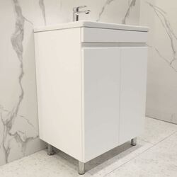 Dulap sub lavoar de podea Bayro Studio Duo Argo 600 (White Matte) Thumb