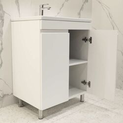 Dulap sub lavoar de podea Bayro Studio Duo Argo 600 (White Matte) Thumb