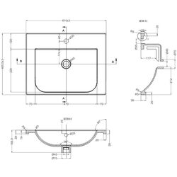 Dulap sub lavoar de podea Bayro Studio Duo Argo 600 (White Matte) Thumb