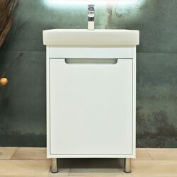 Dulap sub lavoar cu picioare Bayro Venus Neon 450 (White)