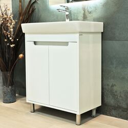 Dulap sub lavoar cu picioare Bayro Venus Neon 600 (White) Thumb