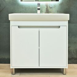 Dulap sub lavoar cu picioare Bayro Venus Neon 800 (White)